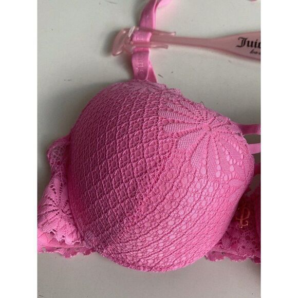 Juicy Couture Sexy Extreme Push Up Bra Size 34B Pink Strawberry JC5250AW NEW - Picture 6 of 10